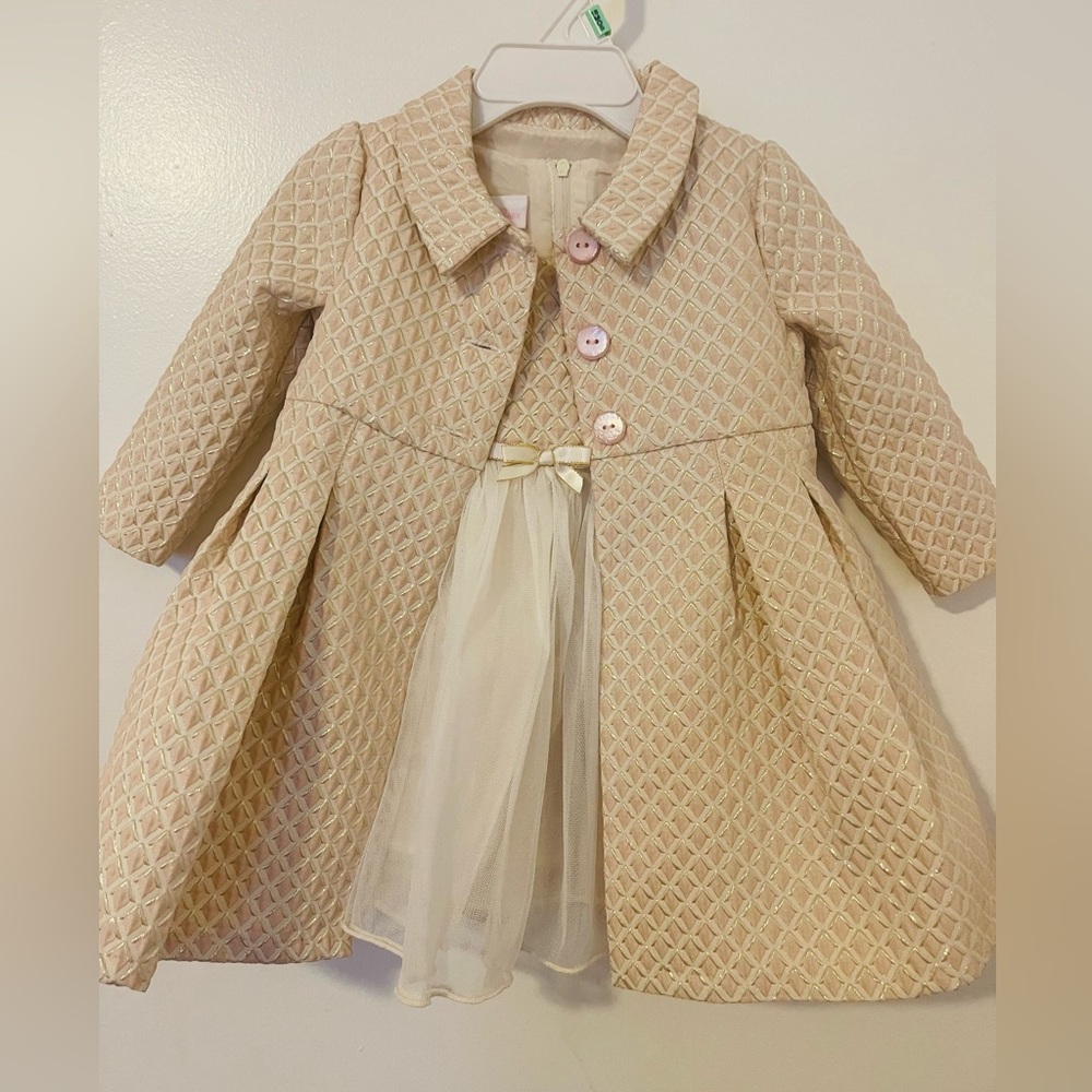 Bonnie Baby Peacoat and Dress Set
